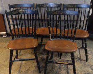 5 Hitchcock Chairs