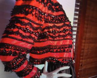 Vintage 80's Silk Beaded Bolero