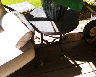 Metal patio table