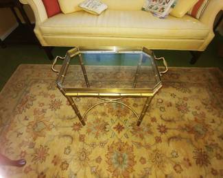 Brass Bamboo Tray Table