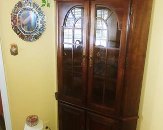 Mahogany corner cabinet