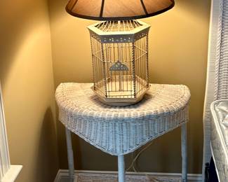 Available for Pre-Sale Wicker Side Table with Shelf $42.00 email gail@freshstarttransitions.com