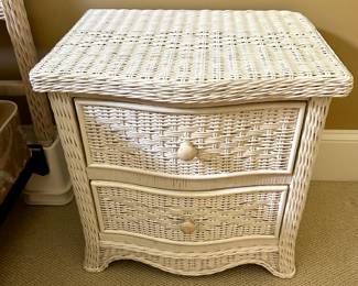 Available for Presale - Wicker Nightstand $60.00 email gail@freshstarttransitions.com