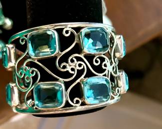Topaz and Silver Bracelet....Can be Seen at Checkout
