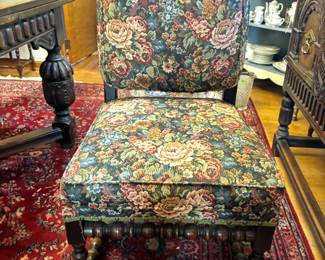 6- 1920'S JACOBEAN REVIVAL CHAIRS