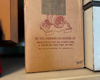 NIB barrel w/shot glasses