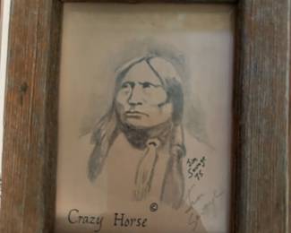 signed crazy horse picture