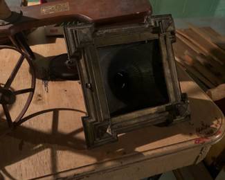 Heavy brass and glass light