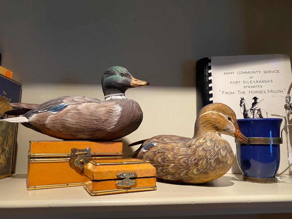 Beautifully carved and hand-painted duck decoys.