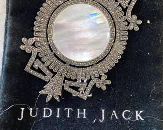 Sweet sterling pin set with marcasites by Judith Jack