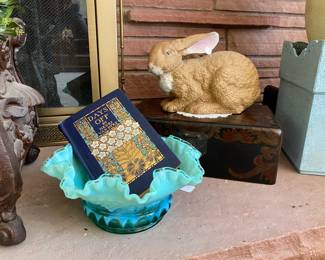 Fenton bowl and another cute bunny