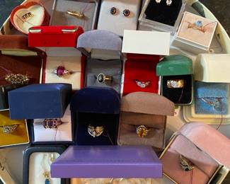 An array of fine jewelry in 10K and 14K that is available