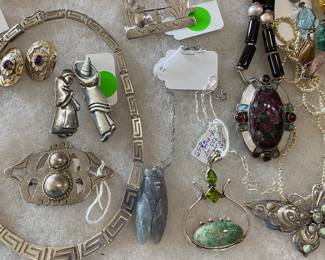 More interesting jewelry in the sterling cases