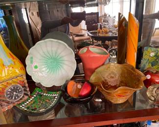 Some of the art glass available.