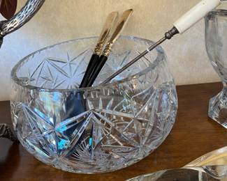 Large cut glass bowl - beautiful!