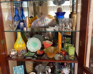 Cabinet full of interesting goods.