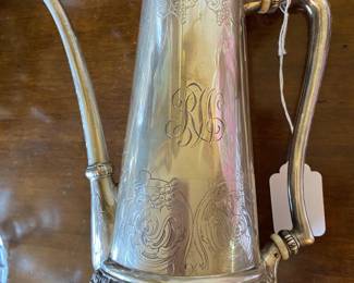 Absolutely wonderful sterling Tiffany coffee pitcher - this picture doesn't do it justice.