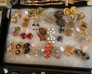 Some of the vintage earrings we have for collectors