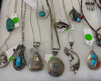 Some of the sterling pendants available