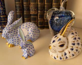 Herand porcelain bunnies
