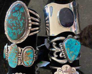 Lovely large Native American cuff bracelets