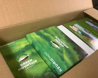 Boxes of coffee pods