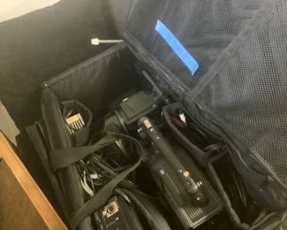 Sony video camera , with stand and wheels