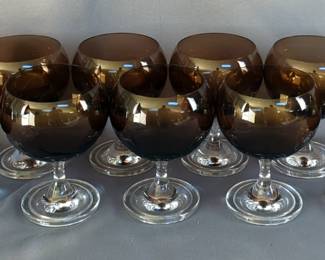 Fostoria Brown Champagne/ Sherbet Glassware, Total Qty 23