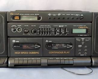 Garrard Portable Component System, With Detachable Speakers, AM/FM, CD Player, Cassette Players, Model GCD60, Powers On