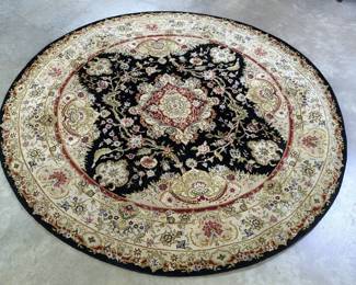 Nourison Hand Tufted Wool Persian Design Area Rug, 8' Round, 2000 2028, Including Pad