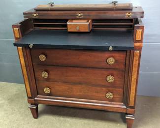 French Style Secretary Desk, 35" x 32" x 15"