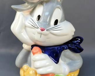 Gibson Looney Tunes Bugs Bunny Ceramic Cookie Jar, 12" Tall