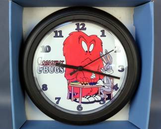 Mainstays Home Gossamer & Bugs 9" Wall Clock And Advance Battery Operated Analog Alarm Clock 

