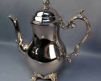 F B Rogers Silver-Plate Tea Service, Includes Sugar Creamer, Coffee Pot And Tea Pot 