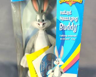 Warner Bros. Looney Tunes Bugs Bunny Instant Messaging Buddy Talking Internet Brilliant Toy, In Original Box