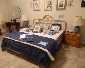 King Bed and headboard, nice and clean.