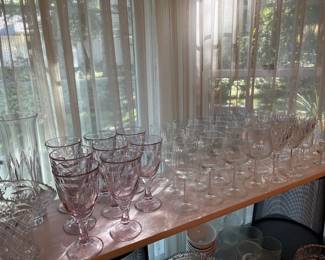Oodles of stemware - some Waterford