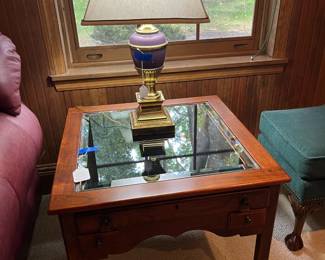 Bevelled Glass End Table