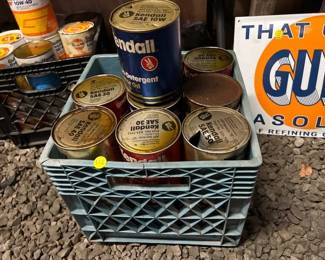  LOT OF VINTAGE KENDALL OIL CANS