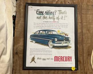 MERCURY FRAMED ADVERTISEMENT