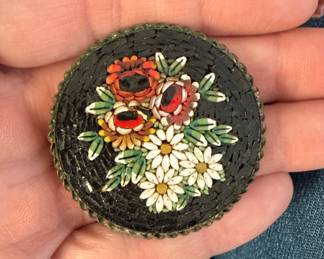 Beautiful Micro Mosaic Brooches from Italy