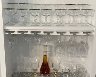 Wine and shot glasses