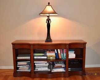 Banded mahogany bookcase