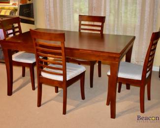 Table and four chairs