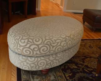 Matching oval ottoman