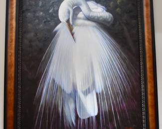Snowy egret painting 