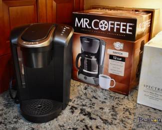 Mr. Coffee and Keurig coffee makers