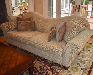 Foamex curved back sofa