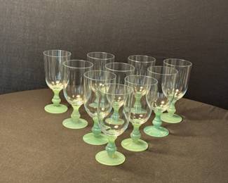 Lenox green mist stemware