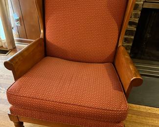 Conant Ball hard rock maple wing back chair